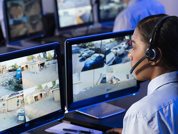 Security Camera Feed Monitored Remotely by Trained, Experienced Guards